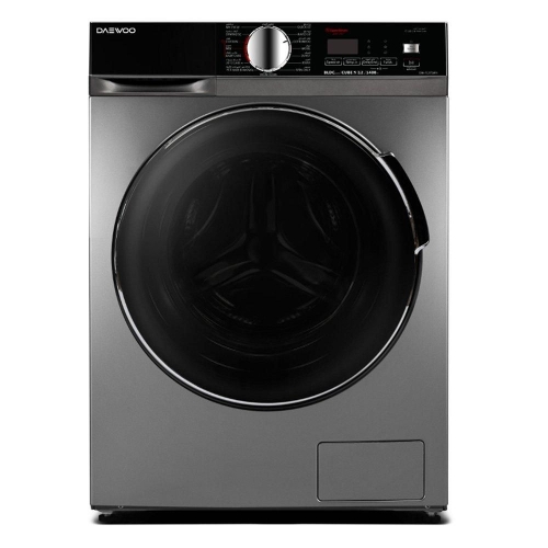 عرض تفاصيل غسالة دايو تحميل أمامي، سعة 10.5 كجم، 1400 دورة في الدقيقة، DW-F5071SL - فضي