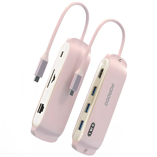 Picture of Porodo Malone Multi-Port USB-C Hub - Pink