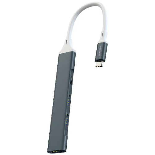 Picture of Porodo Aluminum Multi-Port USB-C Hub with 5Gbps Data Transfer - Gray