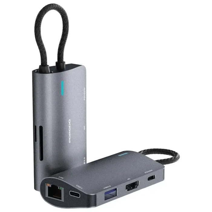 Picture of Porodo 7-IN-1 Multi Port USB-C Hub - Gray