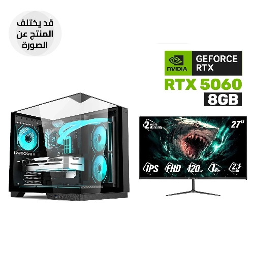Picture of Gaming PC i5-12400F Processor, H610 DDR4 Motherboard, 16GB DDR4 RAM, 1TB NVMe SSD, NVIDIA GeForce RTX 5060 8GB, 650W PSU, Acer V330 Black Case 6x ARGB Fans, Wi-Fi Adapter, Win 11 Pro ,SharX B27F120I 27" IPS Panel FHD 120Hz Gaming Monitor