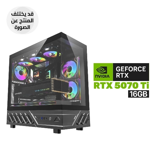 Picture of Gaming PC – AMD Ryzen 7 9700X Processor, B850 MB WiFi Motherboard, 32GB RAM DDR5 (6000), 1TB SSD NVMe, RTX 5070 Ti 16GB Graphics, 850W Gold PSU, L360 Liquid Cooler, Darkflash DS950 ATX Case with 6x ARGB Fans, Windows 11 Pro (License)