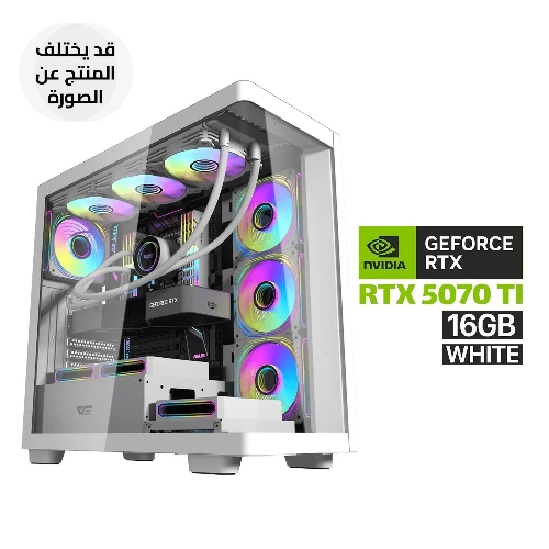 Picture of Gaming PC RYZEN 7-9800X3D Processor, ASUS ROG STRIX B850-A WIFI Motherboard, 32GB RAM DDR5 (6000), 1TB SSD NVMe, RTX 5070 TI 16GB VGA White, 850 WATT GOLD PSU, L360 Liquid Cooler White, Aigo DarkFlash DS900W Case 7x ARGB Fans, Windows 11 Pro (License)