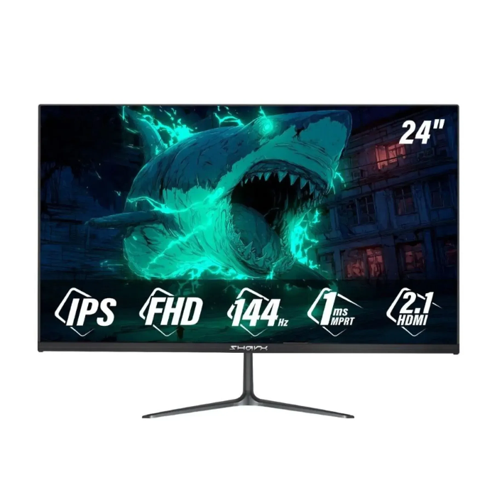 Picture of Sharx Bite B24F144I 24", IPS Panel FHD 144Hz 1ms, 2.1 HDMI with 2W Speaker & Fixed Stand Gaming Monitor - Black