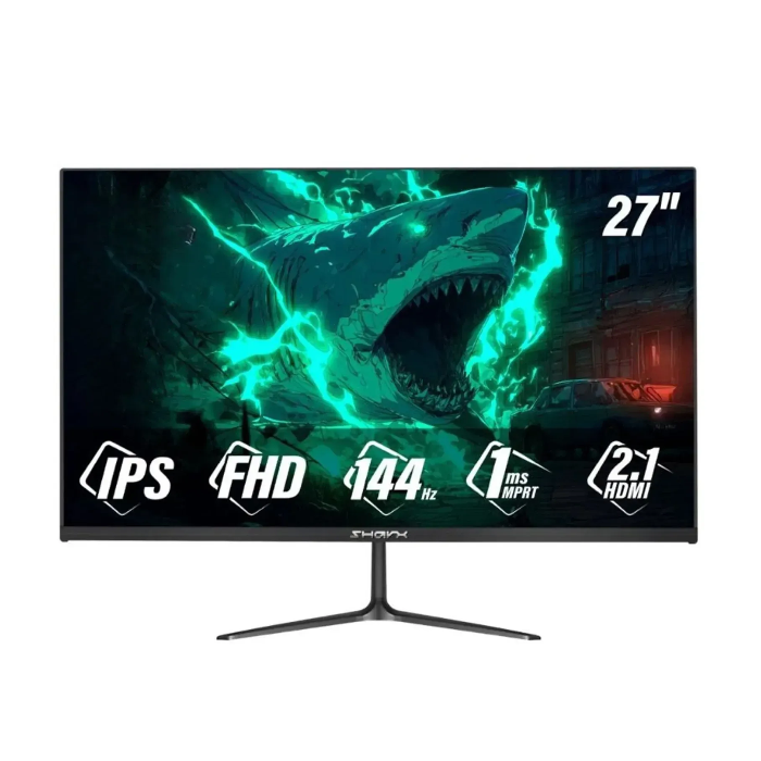 Picture of Sharx Bite B27F144I 27", IPS Panel FHD 144Hz 1ms, 2.1 HDMI with 2W Speaker & Fixed Stand Gaming Monitor - Black