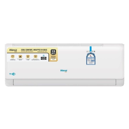 Picture of Wansa GOLD Inverter Split Air Conditioner, 1.5 Ton, 14100 BTU T4, Wi-Fi – White.