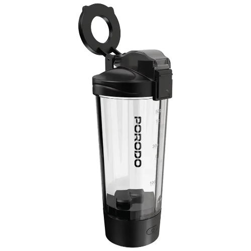 Show details for Porodo Lifestyle Grip & Mix Protein Shaker Bottle -Black