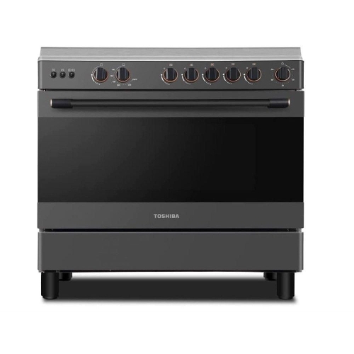 Picture of TOSHIBA 5 Burners Cooker Gas, 90X60cm, TBA-36LMG5G089KS - Grey