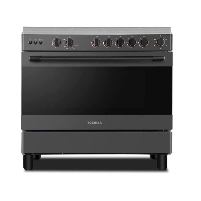 Picture of TOSHIBA 5 Burners Cooker Gas, 90X60cm, TBA-36LMG5G089KS - Grey