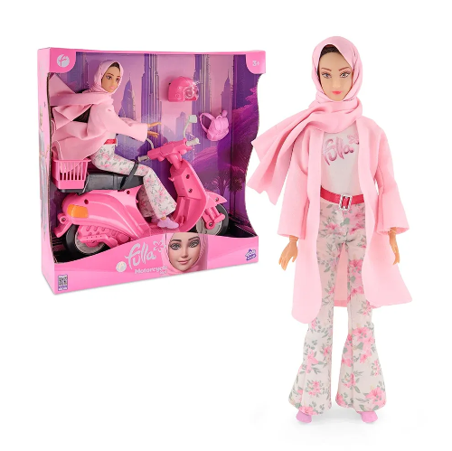 Picture of (Kids Toys)  Fulla Doll with Pink Motorbike Set  FUL-698088
