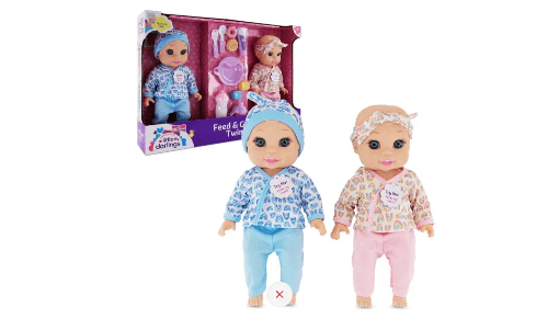 Picture of (Kids Toys)  BM4284  Baby Maziuna Feed & Giggle Twins 12inch