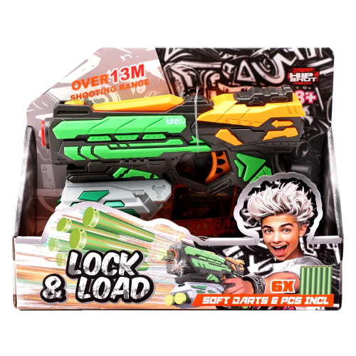 Picture of (Kids Toys)  HS-FJ9002  Hip Shot Lock & Load (w/ x6 Darts)  