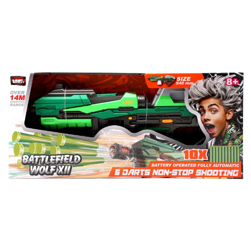 Picture of (Kids Toys)  HS-FJ821  Hip Shot B/O Battlefield Wolf XII (w/ x10 Darts) 