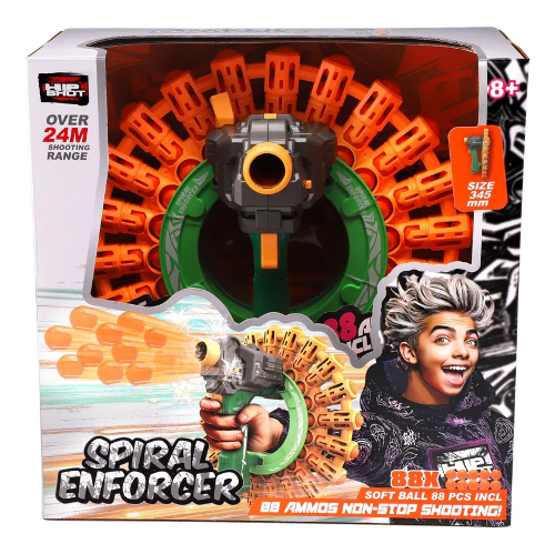 Picture of (Kids Toys)  HS-FJ9019  Hip Shot B/O Spiral Enforcer (w/ 88pcs Soft Balls)  