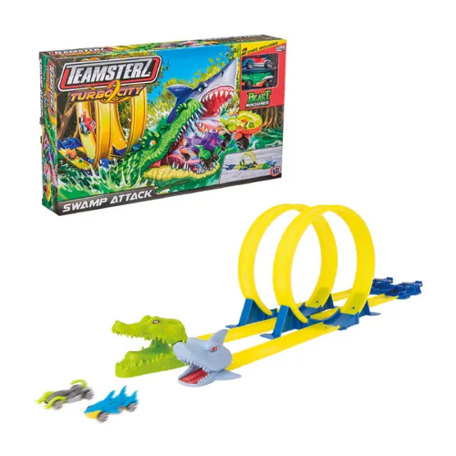 Picture of (Kids Toys)  HTI-1405007  Teamsterz Turbo City Swamp Attack (w/ 2 Cars)