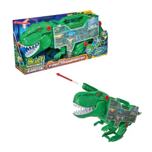 Picture of (Kids Toys)  HTI-1417559  Teamsterz Beast Machines T-Rex Transporter (w/ 6 Cars)