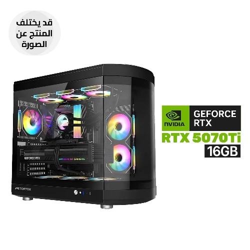 Picture of Gaming PC - Intel Core Ultra 7 270K PLUS Processor, Gigabyte Intel Z890 UD D5 Motherboard, 32GB D5 RAM (6000), 1TB SSD NVMe, RTX 5070 TI 16GB, 850 WATT GOLD PSU, L360 Liquid Cooler, Tortox Vidrio Curved Glass Case with 6x Fans, Windows 11 Pro (License)