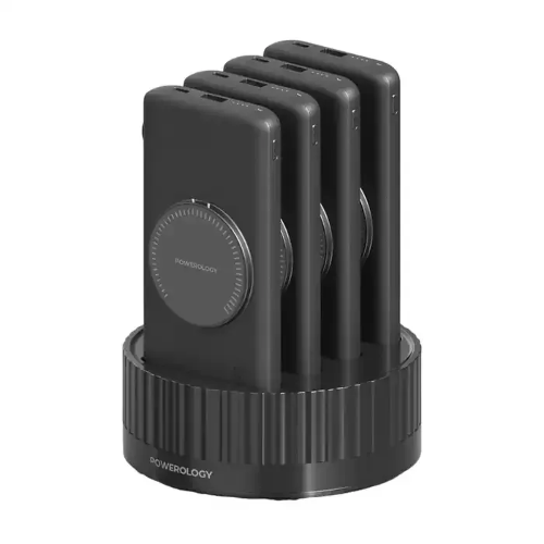 Picture of Powerology 4 In 1 Powerbank Terminal 10000 Mah, Built-in Cable - Magsafe - Black