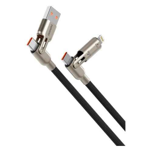 Picture of Porodo 4-IN-1 240W Braided Cable-Black
