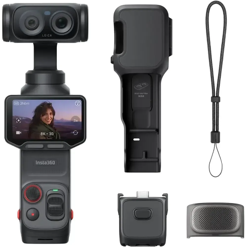 صورة كاميرا Insta360 Luna Ultra Standard مع مثبت جيمبال - أسود كوني