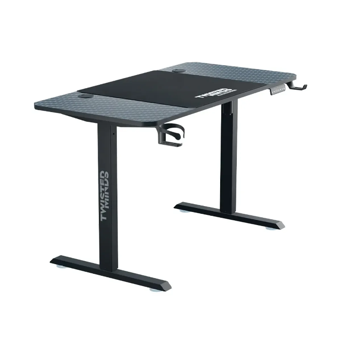 Picture of Twisted Minds Paradox Adjustable Gaming Desk, 120x60 cm, with Cup Shelf, Headphone Hook, Mousepad