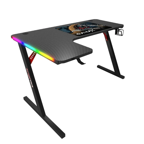 Picture of Gamax P202-LB RGB Carbon Fiber Gaming Table 160*100*74 cm with Mousepad (L Shape - Left) - Black