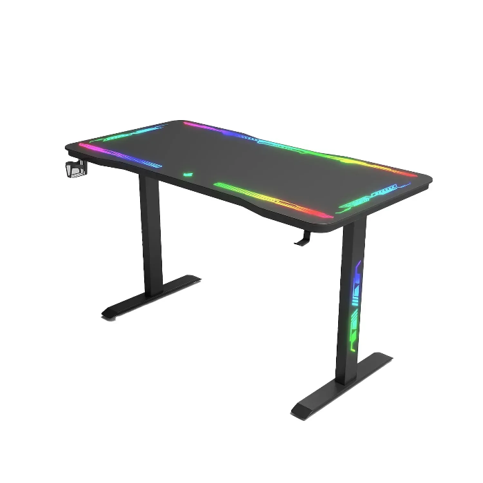 Picture of Gamax P206 RGB Tempered Glass Surface Gaming Table 120*60*74 cm with MousePad - Black