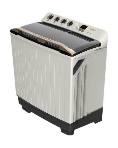 Picture of Toshiba Twin Tub Washer, 12kg Washing Capacity, 7kg Drying Capacity, VH-H130WB - White/Grey