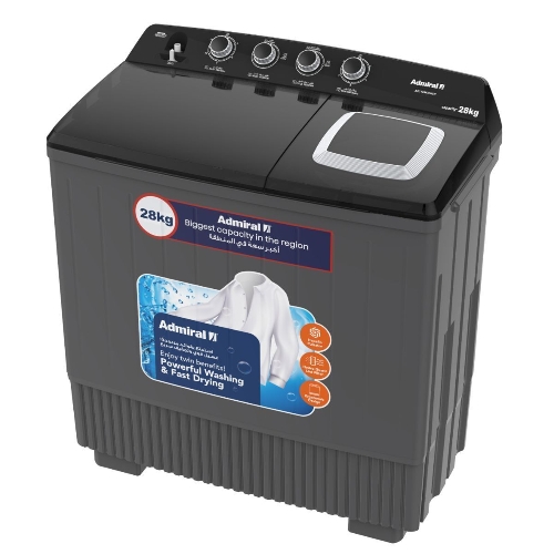 Picture of Admiral 28Kg Twin Tub Washer, Grey - ADTT28KUWCP