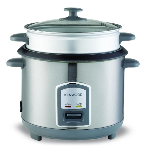 Picture of Kenwood 2 in 1 Rice Cooker 1.8L 10 Cups Rice with Food Steamer Basket - Silver - RCM19.000SS