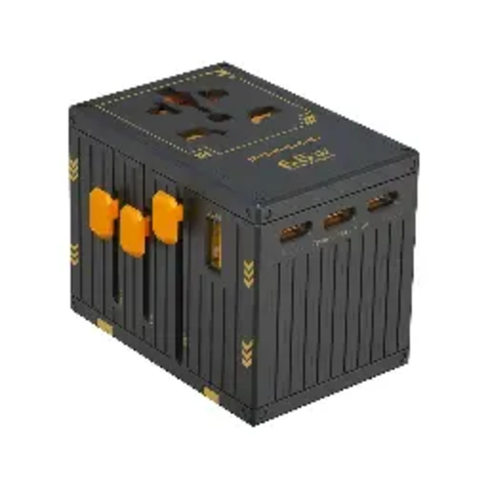 Picture of Porodo FWC038 Gan 5-Port Travel Block Universal Charger-Grey