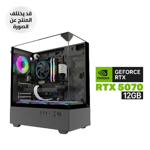 Picture of Gaming PC Intel Core Ultra 5 250K, B860M D5 Motherboard, 16GB RAM DDR5, 1TB SSD NVMe, RTX 5070 12GB VGA, 850 WATT PSU, AZZA L240 Liquid Cooler, Twisted Minds Fury Series ATX Case with 4 ARGB Fans, Windows 11 Pro (License)