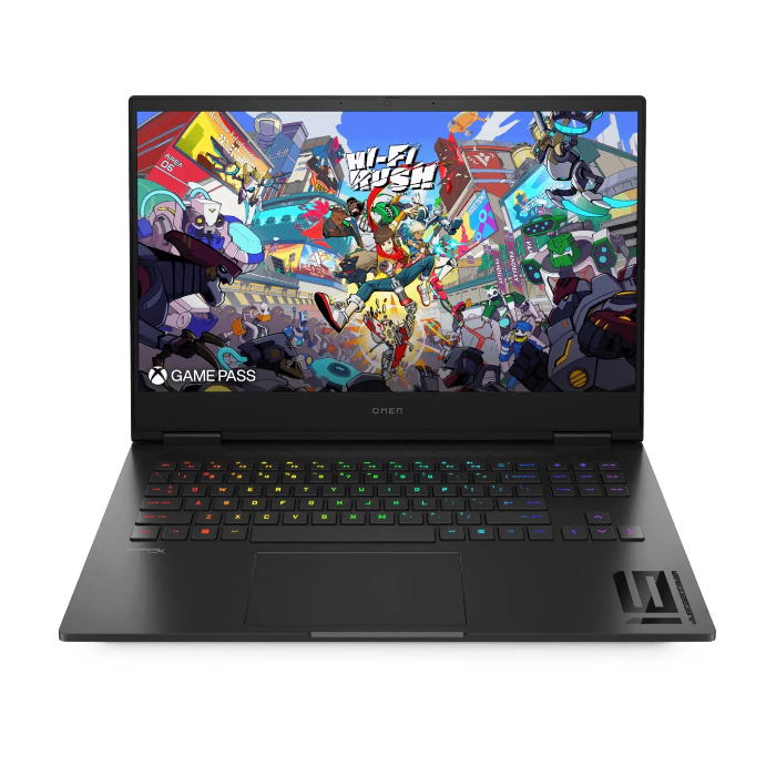Picture of HP Omen 16-WF1182NW Gaming Laptop, Intel Core i7-14700HX Processor, 16GB DDR5 RAM, 512GB NVMe SSD, NVIDIA GeForce RTX 4070 8GB GPU, 16.1" FHD IPS 165Hz Display, Full-Size RGB Keyboard, Window 11 Home - Black