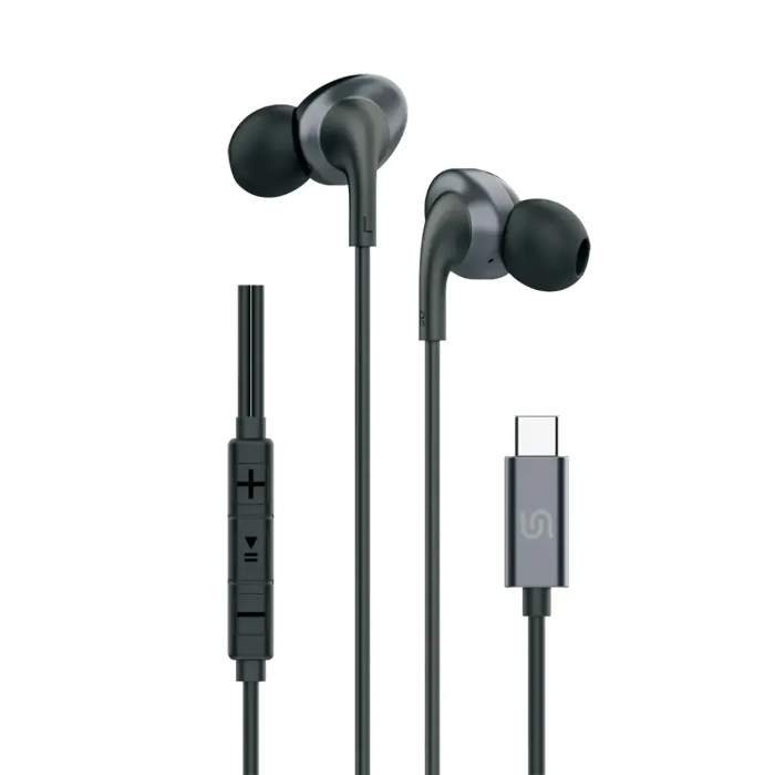 Picture of Porodo Stereo Earphones Type C Connector - Black