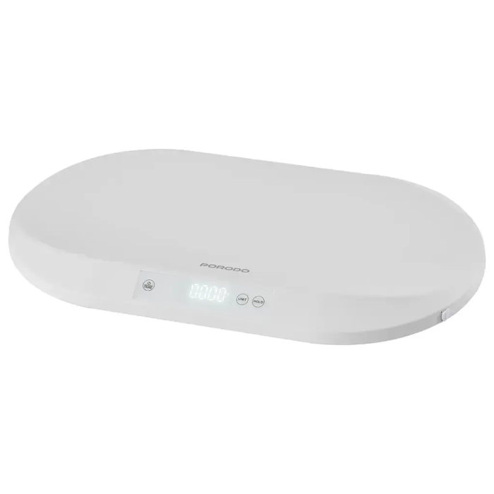Picture of Porodo Lifestyle Mini measure Electric Digital Baby Scale with Measuring Tape - White