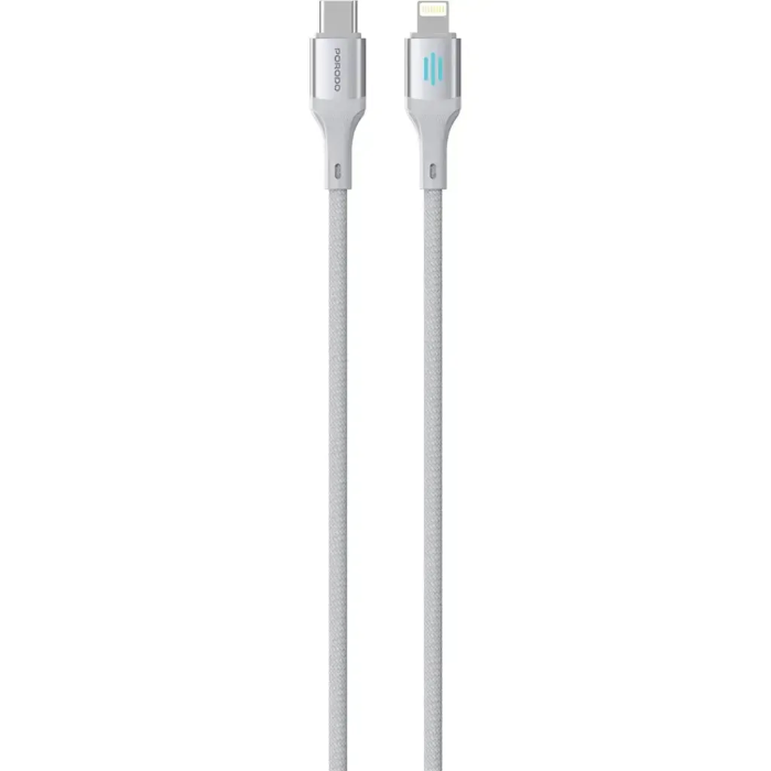 Picture of Porodo C TO Lightning  PD Charging & Data Cable 1M-Lightning-Silver