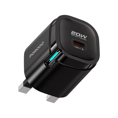 Picture of Porodo Tekto USB-C Wall Adapter With USB-C to Lightning Cable-Black