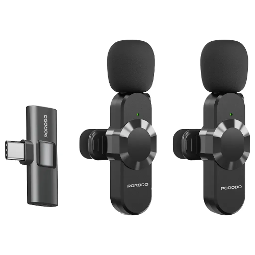 Picture of Porodo Audix Pro Lavalier Dual Microphone-Black
