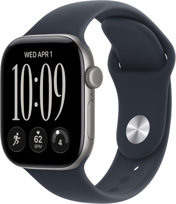 Picture of Apple Watch Series 12 42MM Space Gray Aluminium Case Navy Blue Sport Band GPS S/M