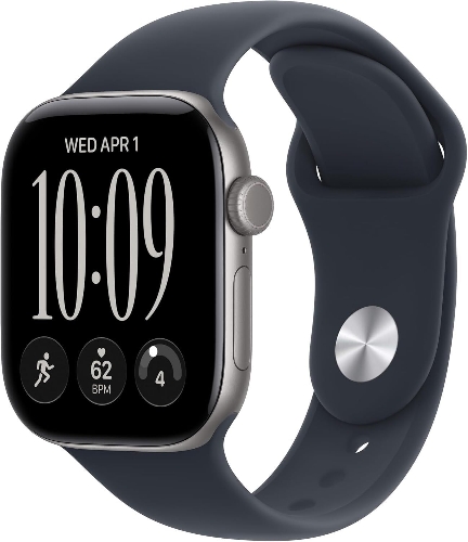Picture of Apple Watch Series 12 42MM Space Gray Aluminium Case Navy Blue Sport Band GPS M/L