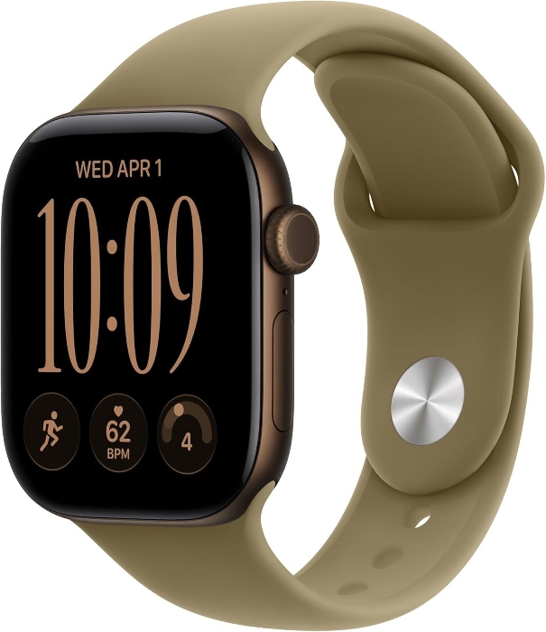 Picture of Apple Watch Series 12 42MM Dark Bronze Aluminium Case Olive Sport Band GPS M/L