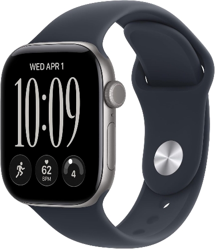 Picture of Apple Watch Series 12 46MM Space Gray Aluminium Case Navy Blue Sport Band GPS M/L