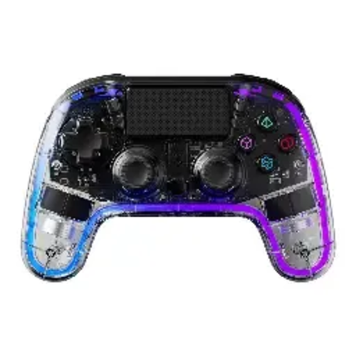 Picture of Porodo PDX629 Gaming Crystal Shell PS4 Controller Touch Pad & Vibration-Clear 