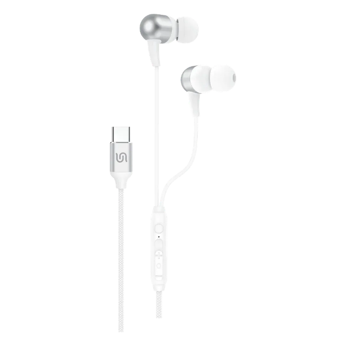 Picture of Porodo Soundtec CRON USB-C Stereo Earphones-White