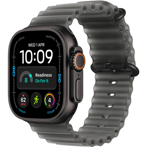 Picture of Apple Watch Ultra 4 GPS + Cellular 49mm Black Titanium Case with Translucent Black Ocean Band