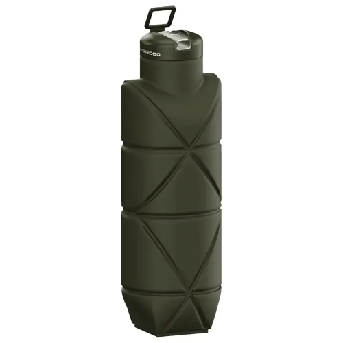 Picture of Porodo Lifestyle Fold-Flat Leakproof Silicone Bottle-Green
