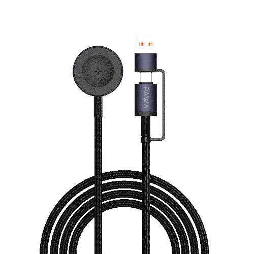 Picture of Pawa Hybrid Apple watch charger with Dual connector - Black