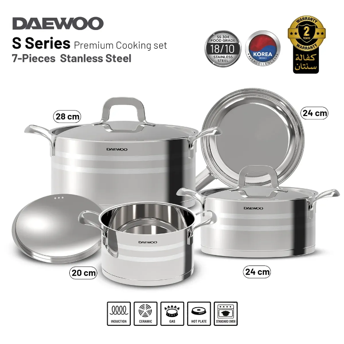 Picture of Daewoo 18/10 Stainless Steel Cookware Set 