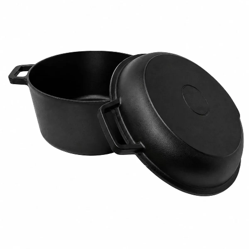 Picture of Westinghouse 5-Quart Pre-Seasoned Cast Iron Dutch Oven with 10.25-Inch Skillet Lid – Black