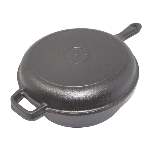 Picture of Westinghouse 3-Quart Pre-Seasoned Cast Iron Dutch Oven with 26 cm Skillet Lid – Black